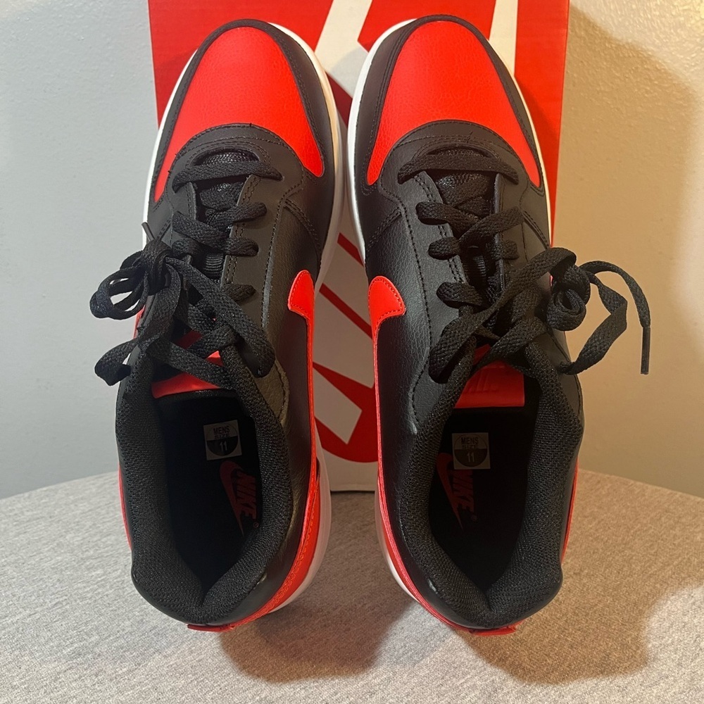 Nike Ebernon Low Black/Habanero Red-White Sneaker Men's Shoe Size 11 AQ1775 004 - Picture 8 of 12
